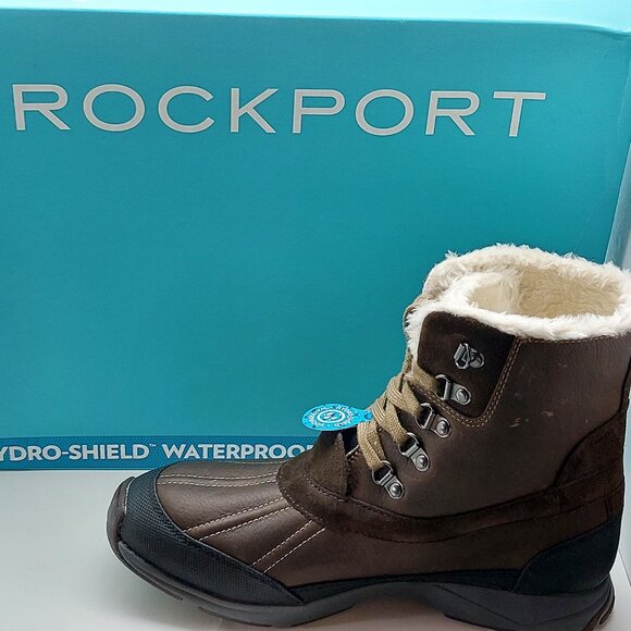 Rockport Women Se High Hiker Waterproof Black Boots Adiprene by Adidas - Picture 15 of 15